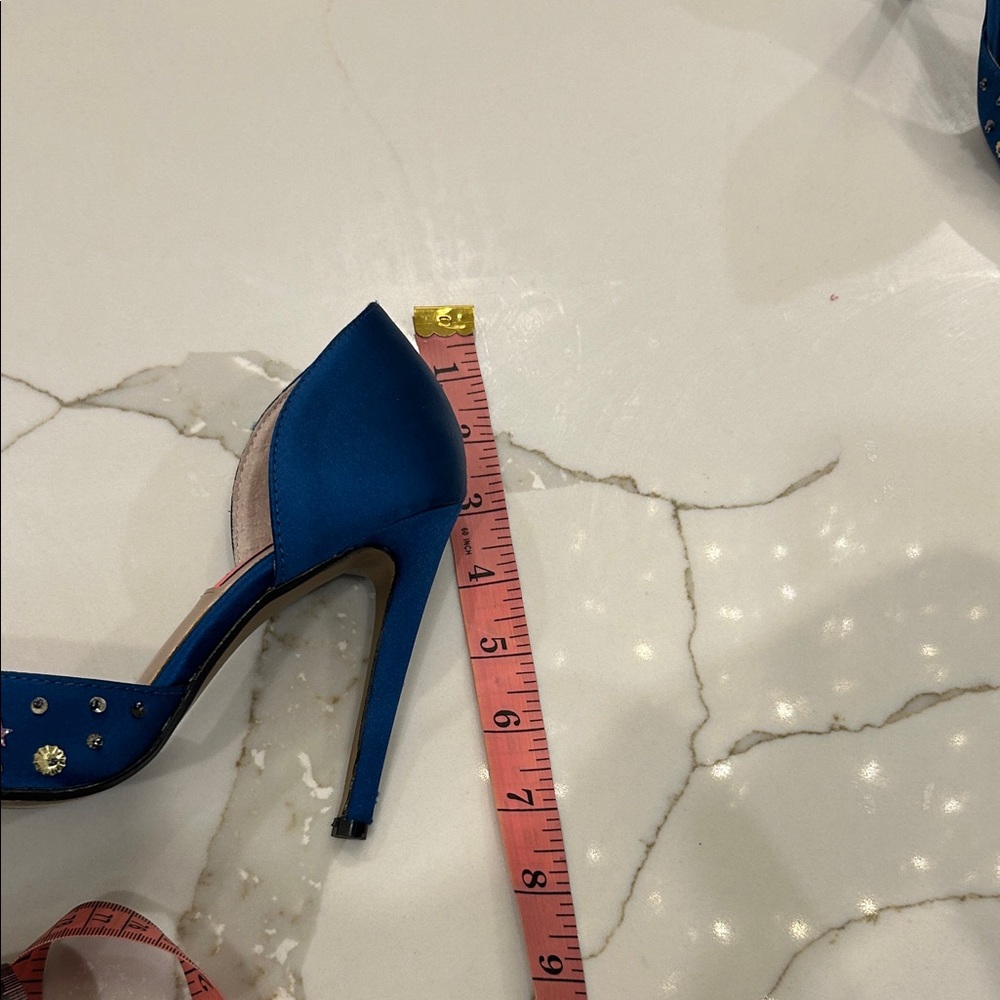 Betsey Johnson Blue Embellished Heels - Picture 6 of 7